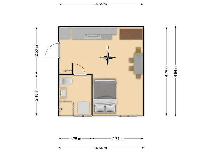 公寓 Peaceful With Desk & Free Parking Near Center *